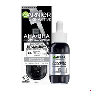 سرم لایه بردار زغال AHA+ BHA و نیاسینامید گارنیه 30ml